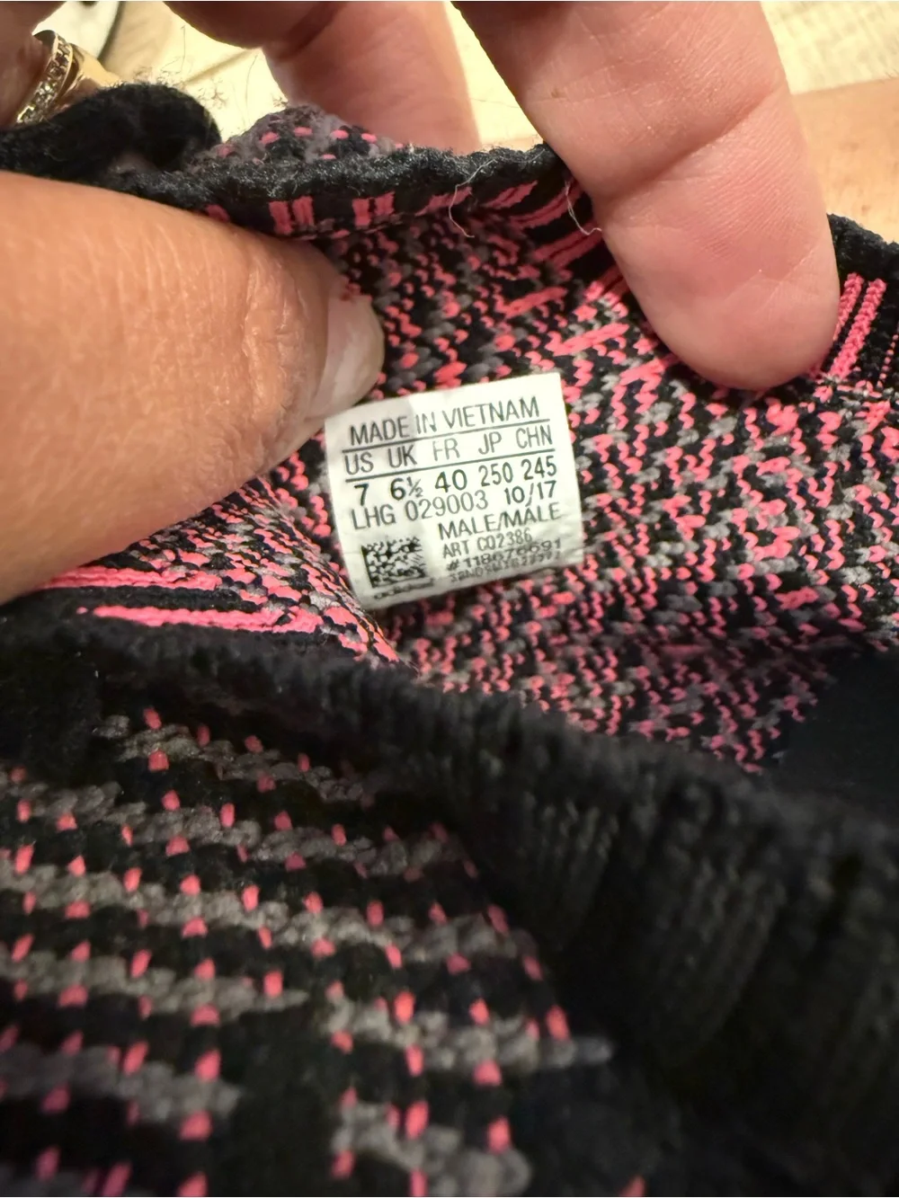 Adidas Men's NMD R1 STLT Black Grey Solar Pink Primeknit Lace-Up Running Sneaker